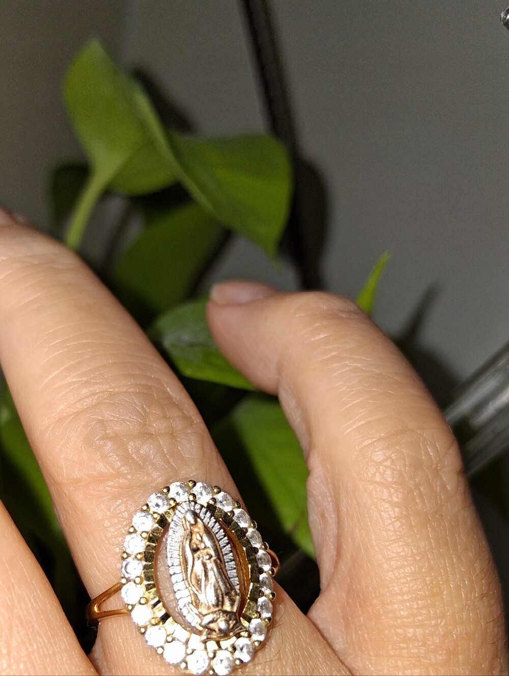 Gold Plated Our Lady of Guadalupe Ring